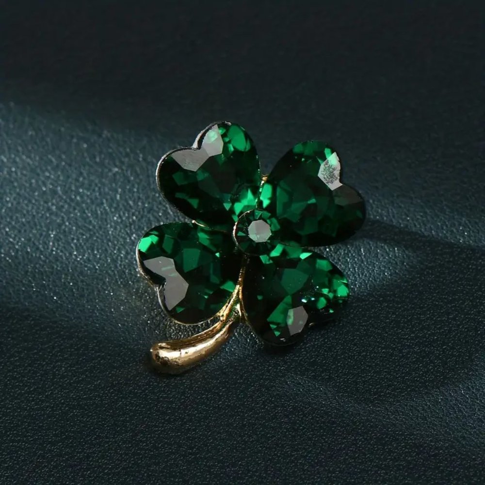 Vintage 4 Leaf Clover Brooch - Picture 2 of 2